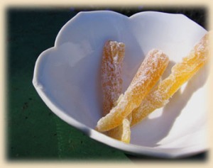 Candied Pomelo Rind with Castor Sugar